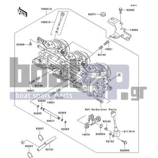 KAWASAKI - ULTRA 150 2002 - Engine/Transmission - Carburetor - 92191-3838 - TUBE,PULSE