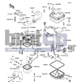 KAWASAKI - ULTRA 150 2002 - Frame - Ignition System - 92037-1173 - CLAMP