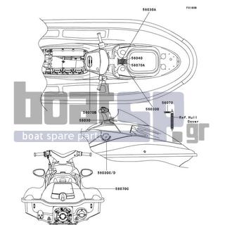 KAWASAKI - ULTRA 150 2002 - Frame - Labels(Blue)(JH1200-A4)