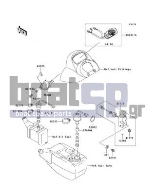 KAWASAKI - 1100 STX D.I. 2001 - Electrical - Meters - 92151-3704 - BOLT,SOCKET,6X10