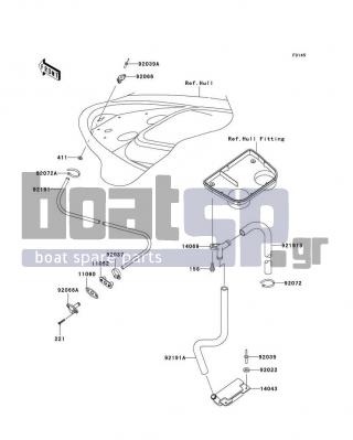 KAWASAKI - ULTRA 130 2001 - Body Parts - Bilge System - 92191-3896 - TUBE,15.88X22.24X570