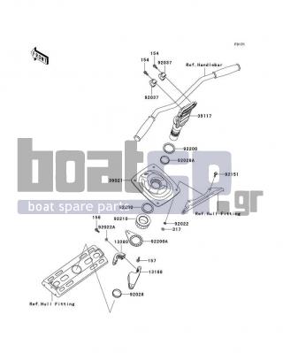 KAWASAKI - ULTRA 130 2001 - Body Parts - Handle Pole - 92200-3785 - WASHER