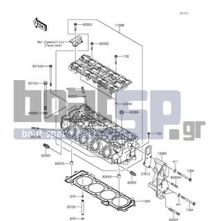 KAWASAKI - JET SKIΒ® ULTRAΒ® 310X 2014 - Engine/Transmission - Cylinder Head