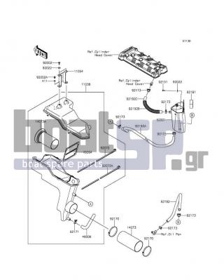 KAWASAKI - JET SKIΒ® ULTRAΒ® 310X 2014 - Frame - Intake Silencer