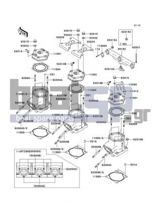 KAWASAKI - ULTRA 150 2000 - Engine/Transmission - Cylinder Head/Cylinder