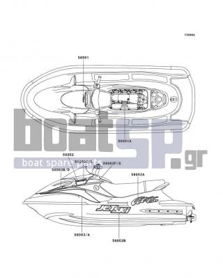 KAWASAKI - ULTRA 150 2000 - Body Parts - Decals(JH1200-A2)