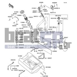 KAWASAKI - ULTRA 150 2000 - Body Parts - Fuel Tank(JH1200-A1/A2/A3)