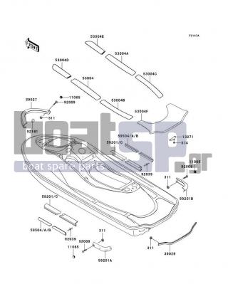 KAWASAKI - ULTRA 150 2000 - Body Parts - Pads(JH1200-A2/A3/A4)