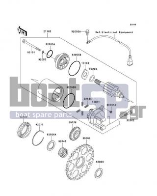 KAWASAKI - ULTRA 150 2000 - Electrical - Starter Motor(JH1200-A1/A2)