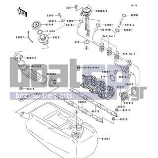 KAWASAKI - 1100 STX 1999 - Body Parts - Fuel Tank