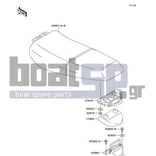 KAWASAKI - 1100 ZXI 1999 - Body Parts - Seat - 92002-3714 - BOLT,6X25