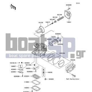 KAWASAKI - 900 STX 1999 - Engine/Transmission - Carburetor Parts(JT900-B1) - 92009-3840 - SCREW,DIAPHRAGM  COVER