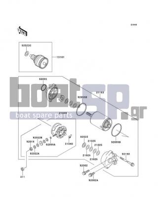 KAWASAKI - 900 STX 1999 - Electrical - Starter Motor - 92002-3714 - BOLT,6X25