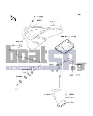KAWASAKI - ULTRA 150 1999 - Body Parts - Bilge System - 92037-1173 - CLAMP
