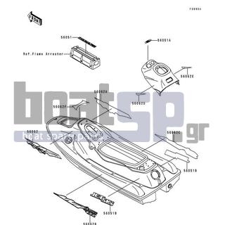 KAWASAKI - XI SPORT 1999 - Body Parts - Decals(JH750-G2)