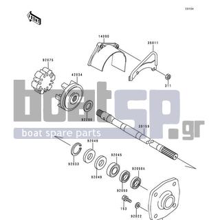 KAWASAKI - XI SPORT 1999 - Engine/Transmission - Drive Shaft - 92075-520 - DAMPER,COUPLING