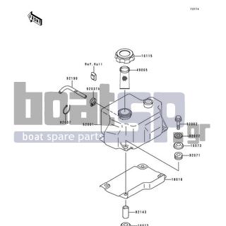 KAWASAKI - XI SPORT 1999 - Εξωτερικά Μέρη - Oil Tank - 16073-3704 - INSULATOR