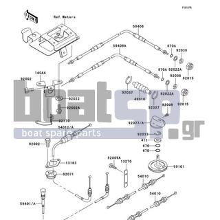 KAWASAKI - 1100 ZXI 1998 - Frame - Cables