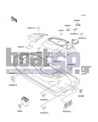 KAWASAKI - 1100 ZXI 1998 - Frame - Labels