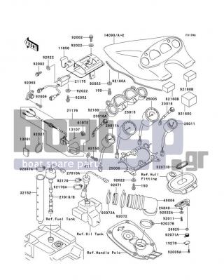 KAWASAKI - 1100 ZXI 1998 - Electrical - Meters(JH1100-A2-A5) - 92071-3813 - GROMMET