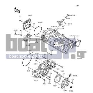 KAWASAKI - ULTRA 310LX 2014 - Engine/Transmission - Engine Cover(s) - 14091-3763 - COVER,PULS