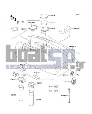 KAWASAKI - SXI PRO 1998 - Engine/Transmission - Engine Hood