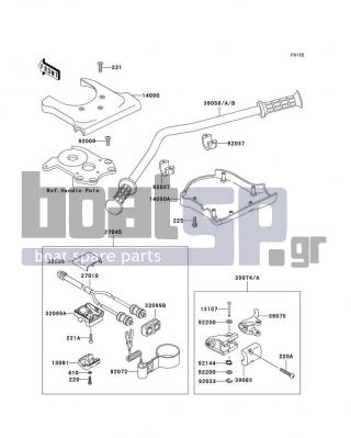 KAWASAKI - SXI PRO 1998 - Body Parts - Handlebar - 92037-503 - CLAMP,HANDLEBAR