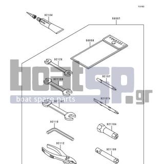 KAWASAKI - XI SPORT 1998 -  - Owner's Tools - 92126-001 - TOOL-WRENCH,OPEN END,8X10