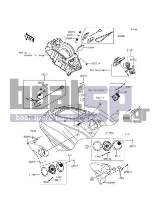 KAWASAKI - ULTRA 310LX 2014 -  - Other(Speaker) - 13272-1703 - PLATE,SPEAKER