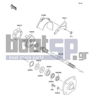 KAWASAKI - 750 ZXI 1997 - Engine/Transmission - Drive Shaft