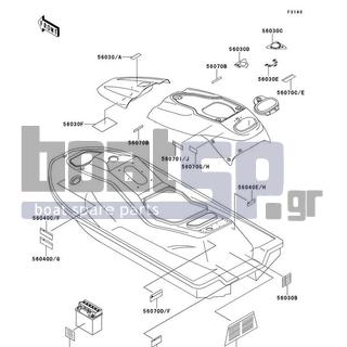 KAWASAKI - 750 ZXI 1997 - Frame - Labels