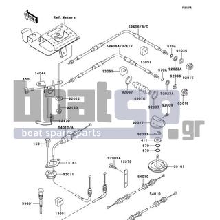 KAWASAKI - 900 ZXI 1997 - Frame - Cables