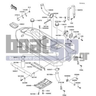 KAWASAKI - 900 ZXI 1997 - Frame - Hull(JH900-A3)