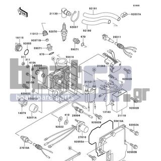 KAWASAKI - 750 SXI (CANADA ONLY) 1997 - Frame - Ignition System - 92022-567 - WASHER