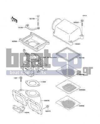 KAWASAKI - SS 1997 - Κινητήρας/Κιβώτιο Ταχυτήτων - Flame Arrester - 92002-3726 - BOLT,6X30