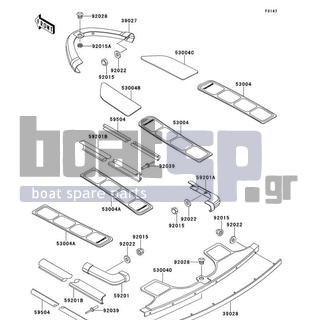 KAWASAKI - SS 1997 - Body Parts - Pads - 53004-3742-RE - MAT,FLOOR,RR,VIOLET