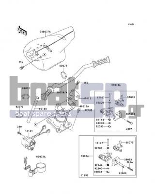 KAWASAKI - STS 1997 - Body Parts - Handlebar - 150R0614 - BOLT-WS,6X14