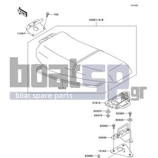 KAWASAKI - STS 1997 - Body Parts - Seat - 53045-3706 - HOOK-ASSY,SEAT LOCK