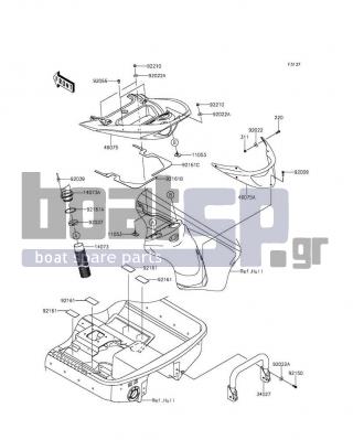 KAWASAKI - ULTRA 310X 2014 - Frame - Hull Rear Fittings