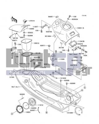 KAWASAKI - SUPER SPORT XI 1997 - Frame - Hull Fittings