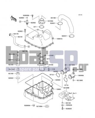 KAWASAKI - SUPER SPORT XI 1997 - Exhaust - Water Muffler