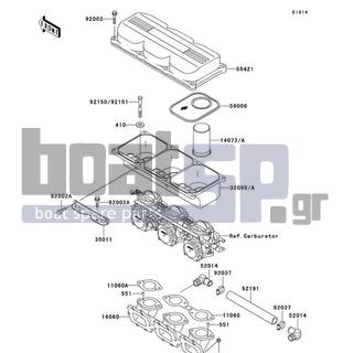 KAWASAKI - 1100 ZXI 1996 - Engine/Transmission - Flame Arrester - 11060-3775 - GASKET,CARBURETOR