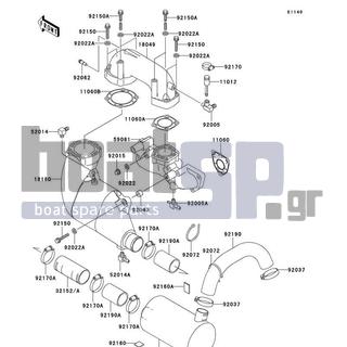 KAWASAKI - 1100 ZXI 1996 - Exhaust - Muffler(s) - 32152-3709 - PIPE