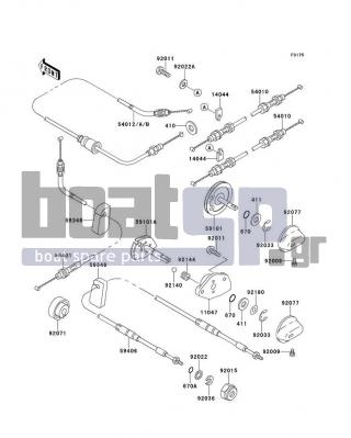 KAWASAKI - 750 SXI 1996 - Frame - Cables