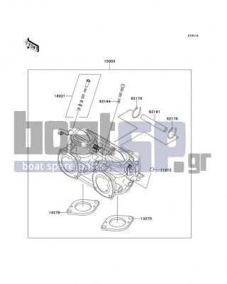 KAWASAKI - 750 SXI 1996 - Engine/Transmission - Carburetor(JS750-B2/B3)