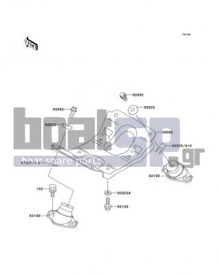 KAWASAKI - 750 SXI 1996 - Engine/Transmission - Engine Mount