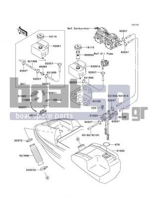 KAWASAKI - 750 SXI 1996 - Body Parts - Fuel Tank