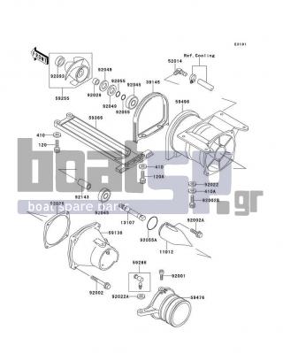 KAWASAKI - 750 SXI 1996 - Frame - Jet Pump