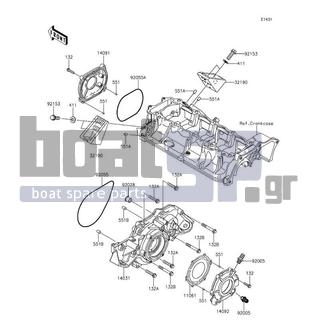 KAWASAKI - ULTRA 310X SE 2014 - Engine/Transmission - Engine Cover(s) - 411S0800 - WASHER-PLAIN,8MM