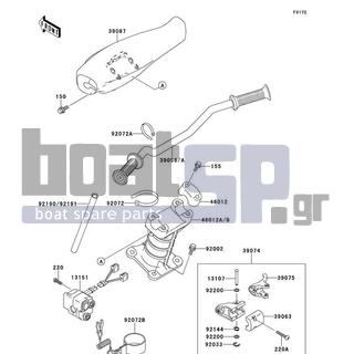 KAWASAKI - 750 ZXI 1996 - Body Parts - Handlebar - 92033-3723 - RING-SNAP